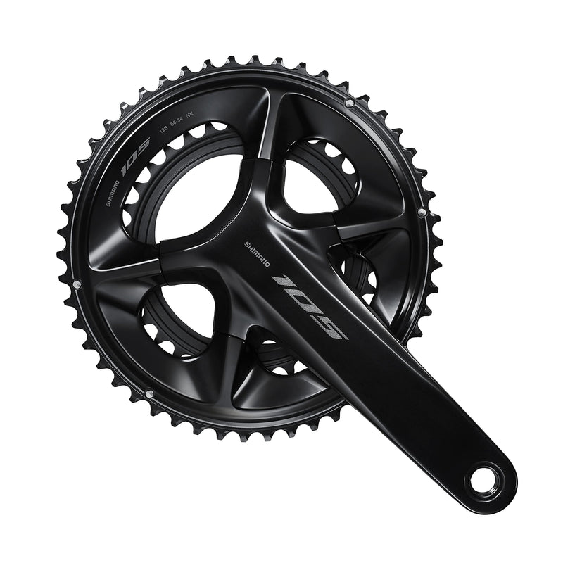 Shimano FC-R7100 105 double 12-speed chainset, HollowTech II 165 mm 52 / 36T, black