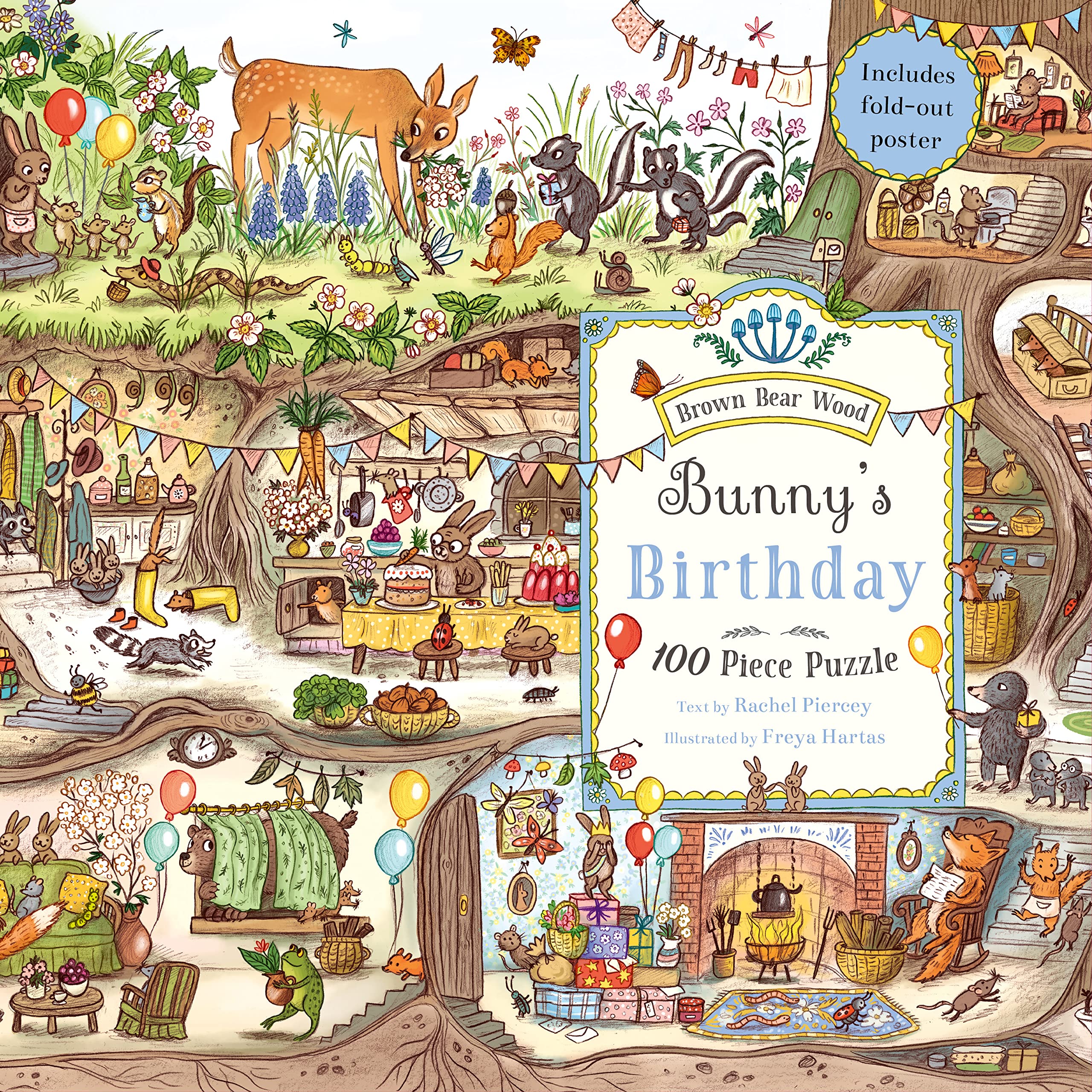Bunny's Birthday Puzzle: A Magical Woodland 100 Piece Puzzle (Brown Bear Wood
