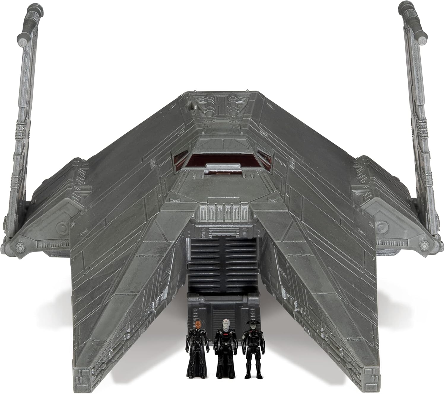 Star Wars Micro Galaxy Squadron Inquisitor Transport Scythe - 17.8 cm Raumschiff-Klasse Fahrzeug mit DREI 2,5 cm Mikro-Figuren-Zubehör