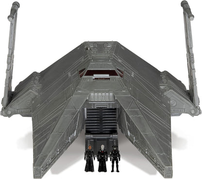 Star Wars Micro Galaxy Squadron Inquisitor Transport Scythe - 17.8 cm Raumschiff-Klasse Fahrzeug mit DREI 2,5 cm Mikro-Figuren-Zubehör