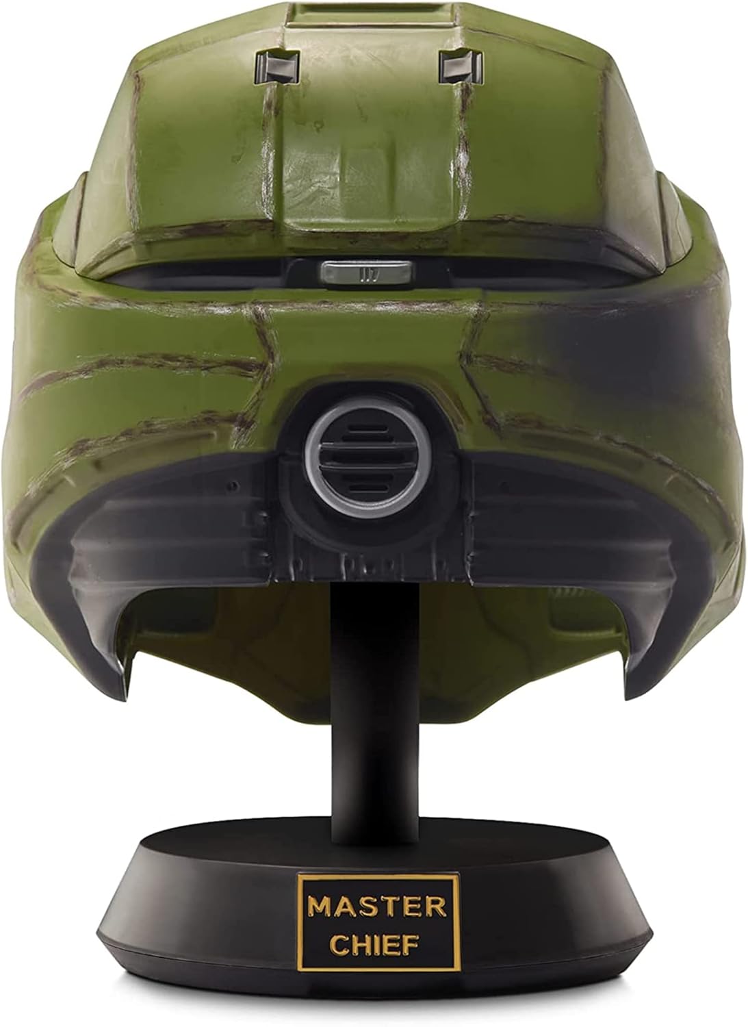 Halo Master Chief Deluxe Helmet with Stand - LED Lights on Each Side - Battle Damaged Paint - One Size Fits Most - Build your Universe