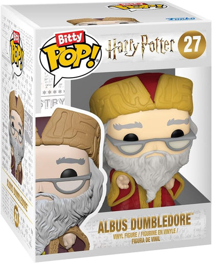 Funko Bitty POP! Display: Harry Potter - Hogwarts Castle - Albus Dumbledore™ and Luna Lovegood™ and Can Display a Total Of 18 Characters and A Surprise Mystery Mini Figure - 0.9 Inch (2.2 Cm