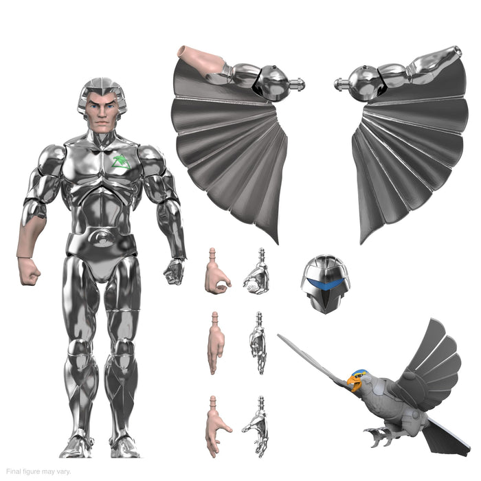 Super7 Ultimates SilverHawks Quicksilver - 7" SilverHawks Action Figure with Accessories Classic Cartoon Collectibles and Retro Toys Quicksilver (Toy Version)