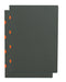 Grey on Orange / Grey on Orange (set of two) A4 Grid Notebooks