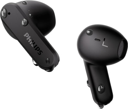 Philips TAT2139BK/00 Cuffie auricolari Bluetooth True Wireless - Auricolari piccoli, Audio naturale con bassi dinamici, Chiamate chiare y Alloggiamento per ricarica tascabile - Nero, In Ear
