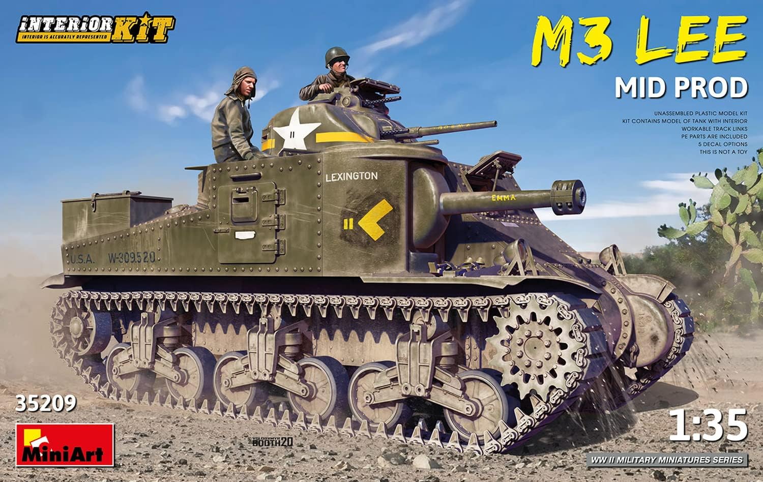 Miniart MIN35209 1:35-M3 Lee Mid Prod. Interieur Kit