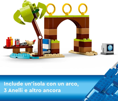 LEGO Sonic the Hedgehog Tails’ Adventure Boat Collectible Interactive Toy for 8 Plus Year Old Kids, Boys & Girls, Playset with Video Game Characters and Water Skis, Gamer Gift 76997
