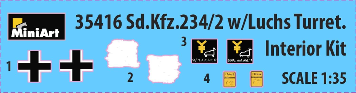MiniArt - 1/35 Sd.kfz 234/2 With Luchs Turret Int. Kit (8/24) *