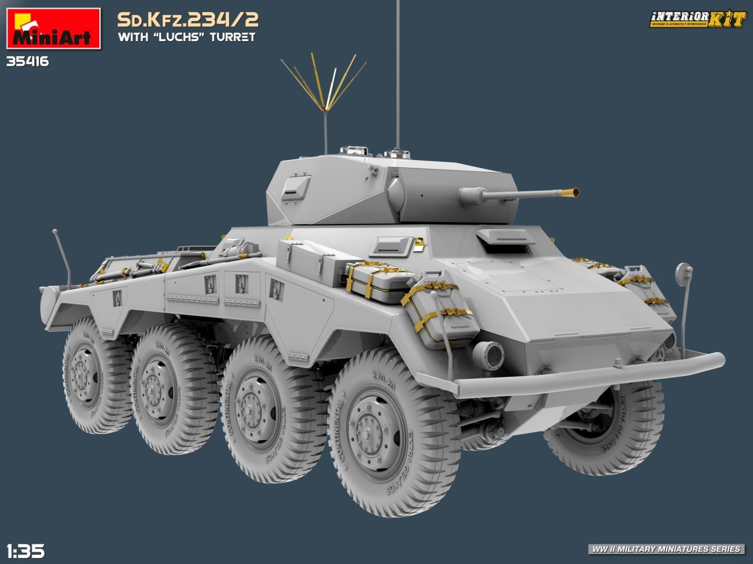 Miniart 1:35 - Sd.Kfz.234/2 with 'Luchs' Turret (Int Kit