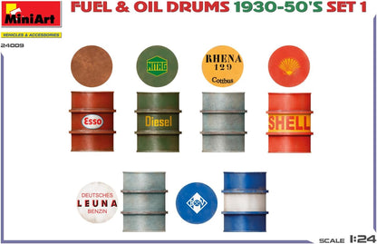Miniart MA24009 Kit batteria 1/24 1, tipo tedesco, anni 1930-50, modello in plastica