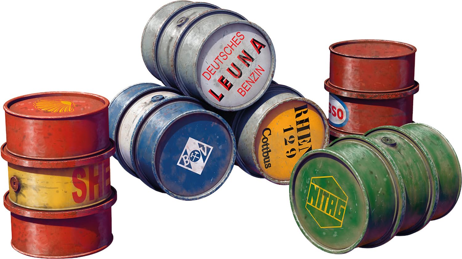 Miniart MA24009 Kit batteria 1/24 1, tipo tedesco, anni 1930-50, modello in plastica