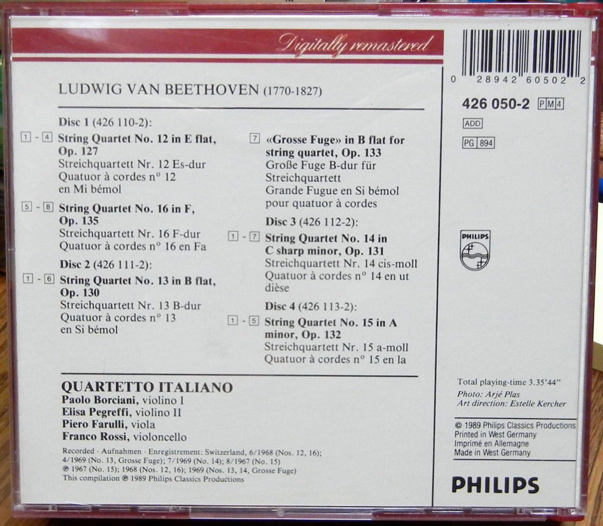 Beethoven;Late String Quar