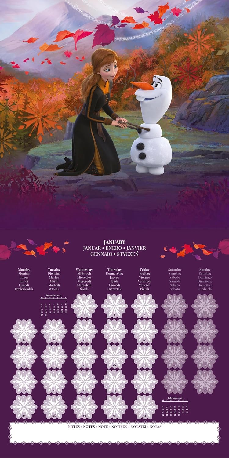 Frozen 2025 Square Calendar