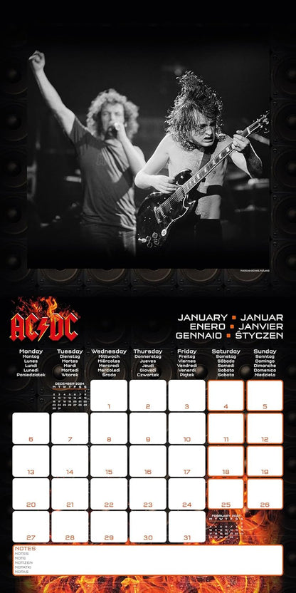Ac/Dc 2025 Square Calendar