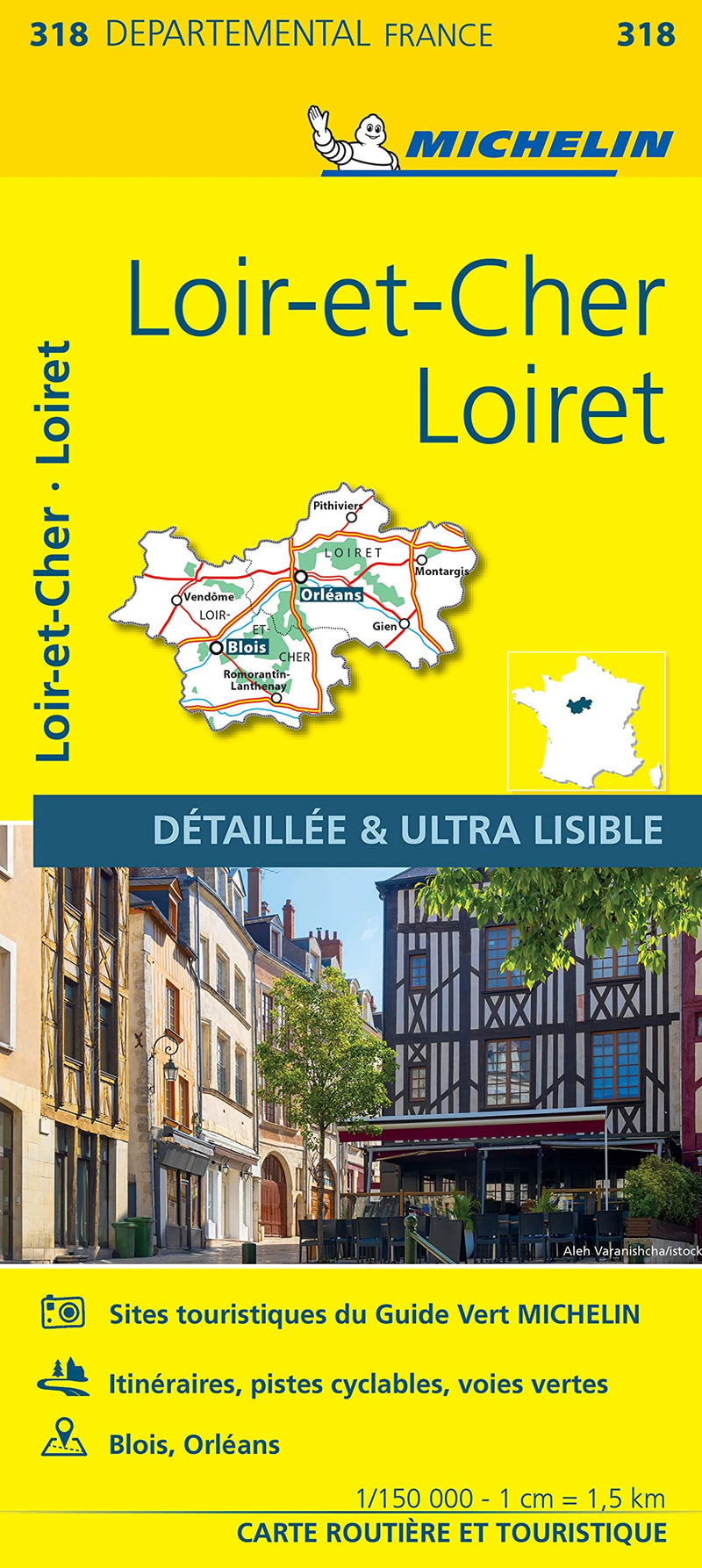 Loiret Loir-et-Cher - Michelin Local Map 318