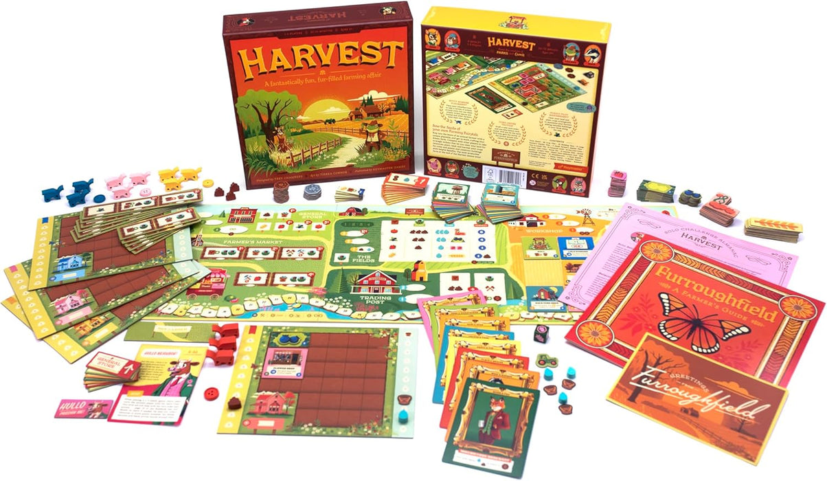 Keymaster Games Harvest | Cozy and Whimsical Farming Game | Strategy Board Game for Adults, Couples, and Family | Easy to Learn | Quick to Play | Full Farm-to-Market Experience in Just 60 Minutes