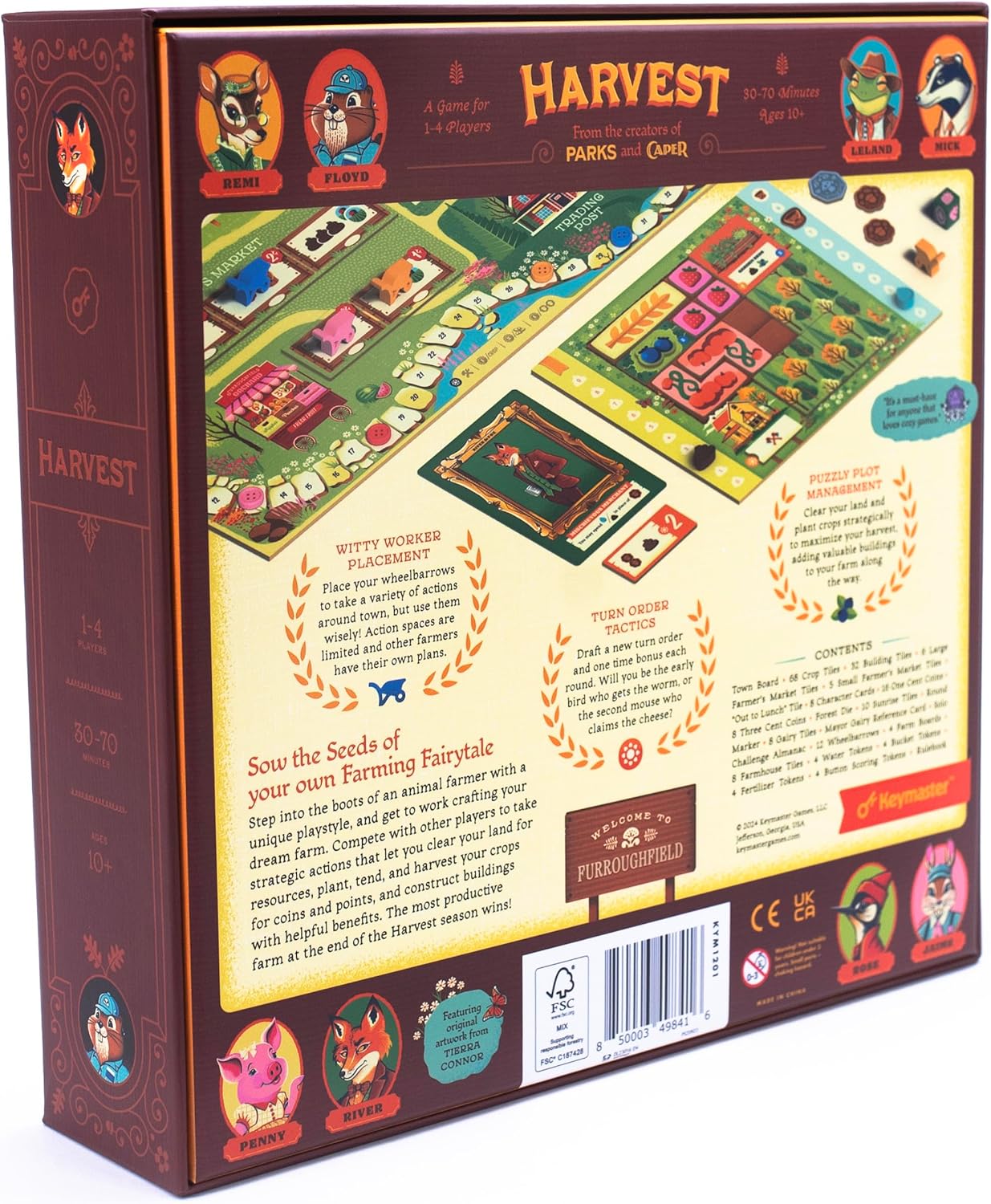 Keymaster Games Harvest | Cozy and Whimsical Farming Game | Strategy Board Game for Adults, Couples, and Family | Easy to Learn | Quick to Play | Full Farm-to-Market Experience in Just 60 Minutes
