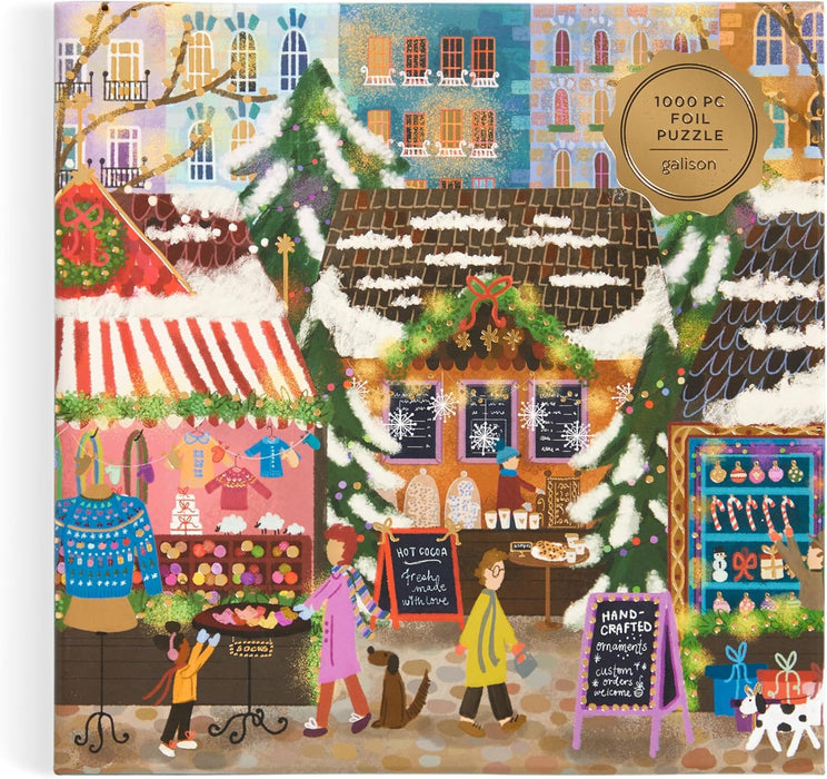 Joy Laforme Merry Market 1000 Piece Foil Puzzle in a Square Box Merry
