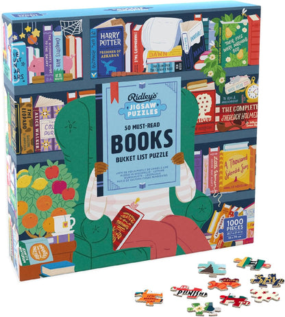 50 Must-Read Books of the World Bucket List 1000-Piece Puzzle