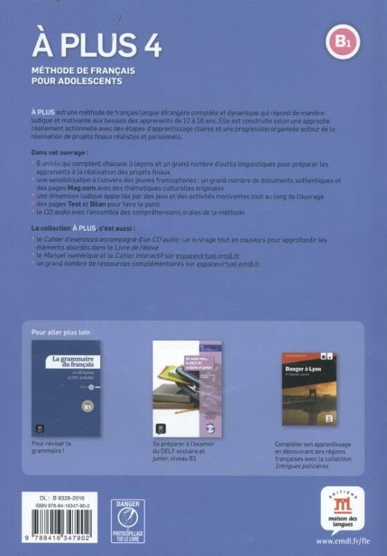 A plus 4 - Livre de l'eleve + audio CD. B1