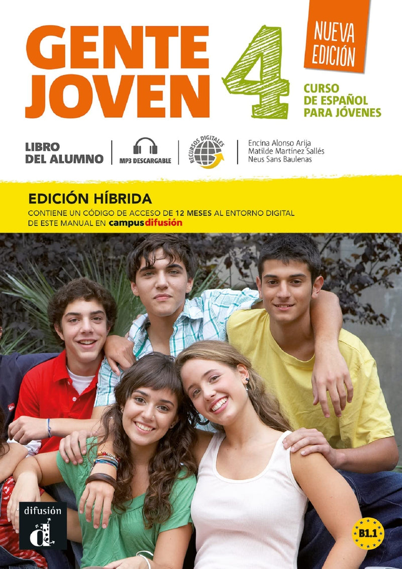 Gente joven Nueva edición 4 Ed. híbrida Libro del alumno + audio. B1