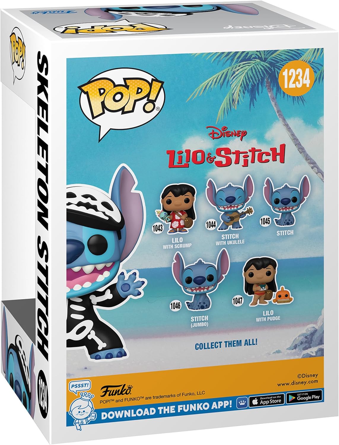 Funko Pop! 66330 Lilo & Stitch - Skeleton Stitch w/poss Chase Special Edition #1234