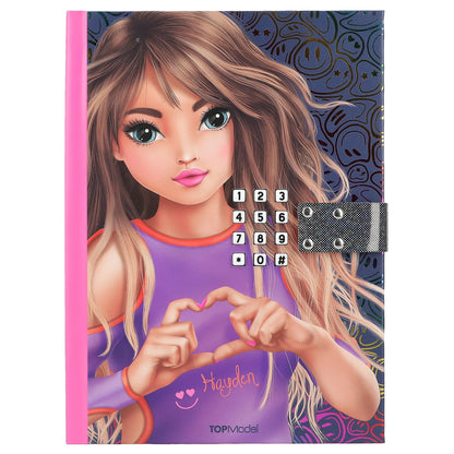 Depesche TOPModel 12971 Personal Diary with Digital Code and Sound, 80 Lined and Illustrated Pages, Multi-Colour, Multi-Colour