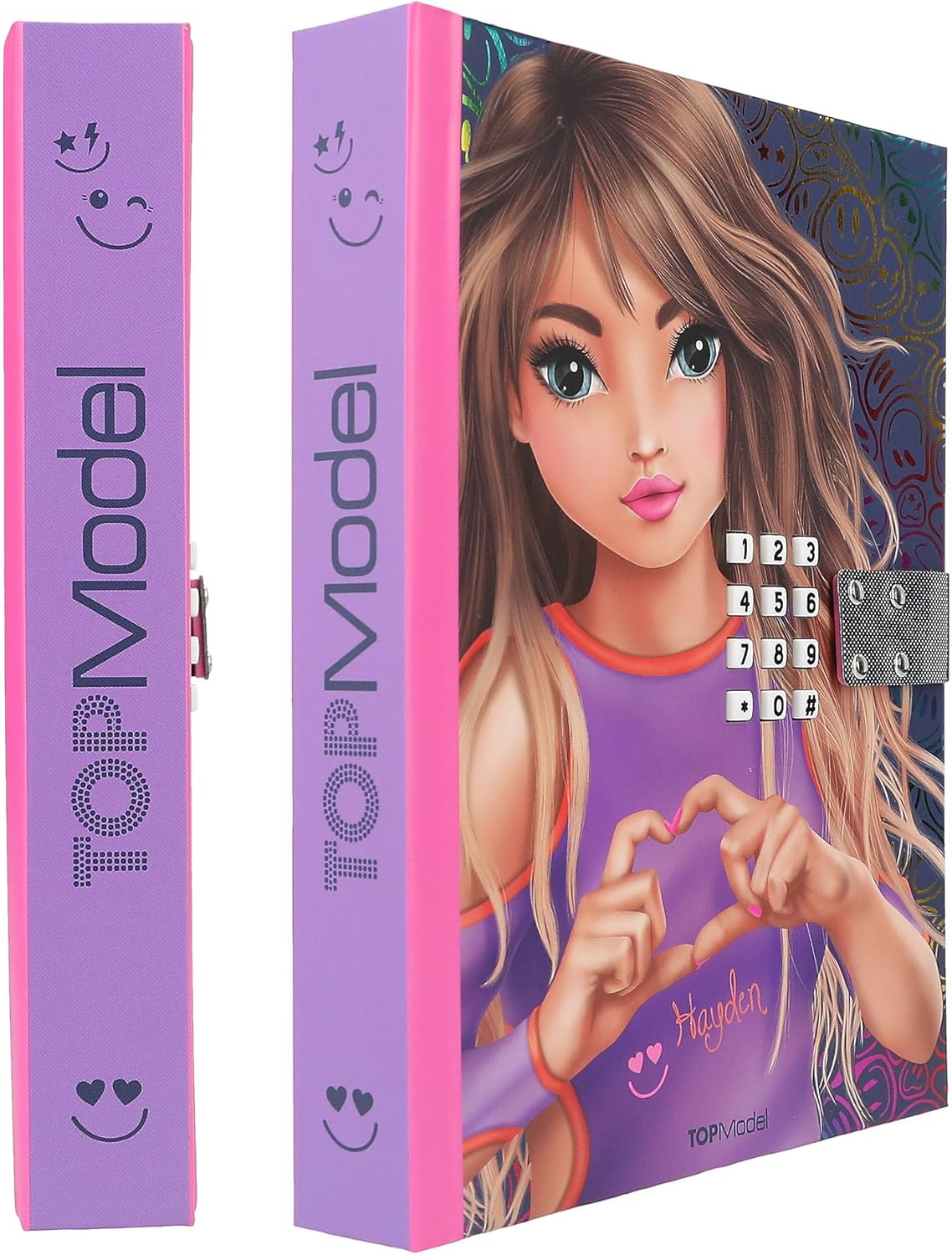 Depesche TOPModel 12971 Personal Diary with Digital Code and Sound, 80 Lined and Illustrated Pages, Multi-Colour, Multi-Colour