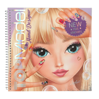 Depesche 13029 TOPModel - Hand Designer Malbuch, mit 46 Seiten zum Gestalten kreativer Looks auf Händen und Nägeln, inkl. 2 Stickerbogen