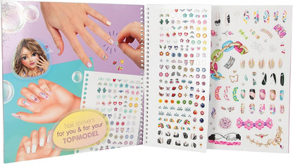 Depesche 13029 TOPModel - Hand Designer Malbuch, mit 46 Seiten zum Gestalten kreativer Looks auf Händen und Nägeln, inkl. 2 Stickerbogen