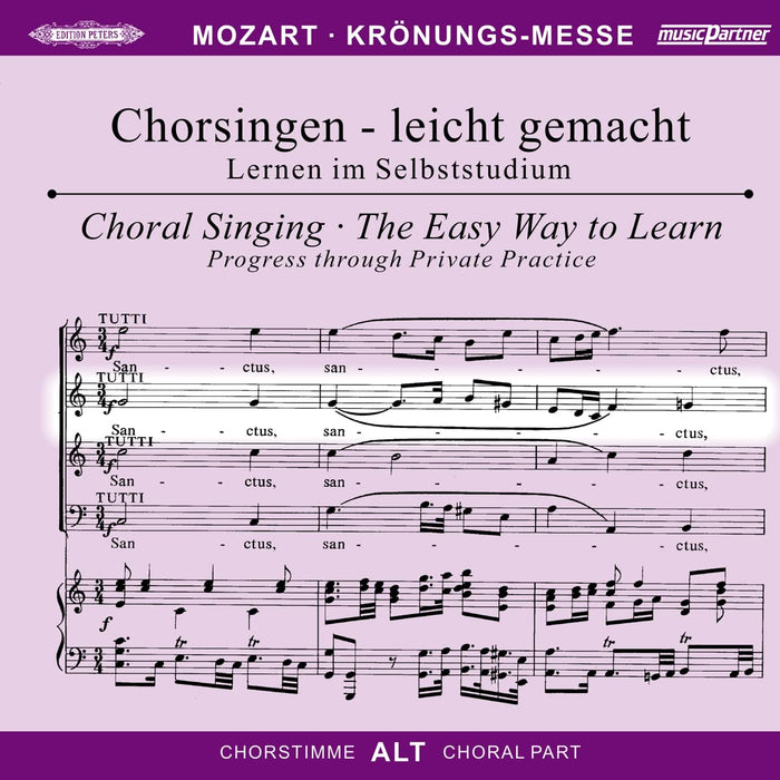 Begleitungen zum eigenen Musizieren - Chorsingen leicht gemachtMozart,Krönungsmesse Al