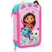Gabby's Dollshouse Kids Filled Pencil Case with Pencils, Ruler, Rubber, Pencil Sharpener, Markers