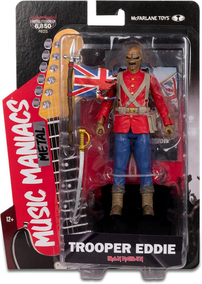 McFarlane Music Maniacs 6-Inch WV2 - Metal - Trooper Eddie (Iron Maiden) - Collectible Action Figure with Accessories and Art Card