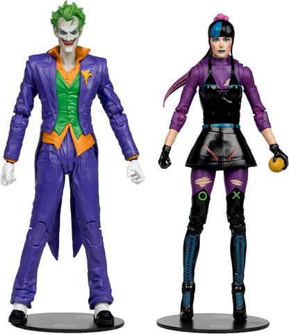 McFarlane Toys - DC Multiverse The Joker & Punchline - Figura de acción de 7 pulgadas, paquete de 2