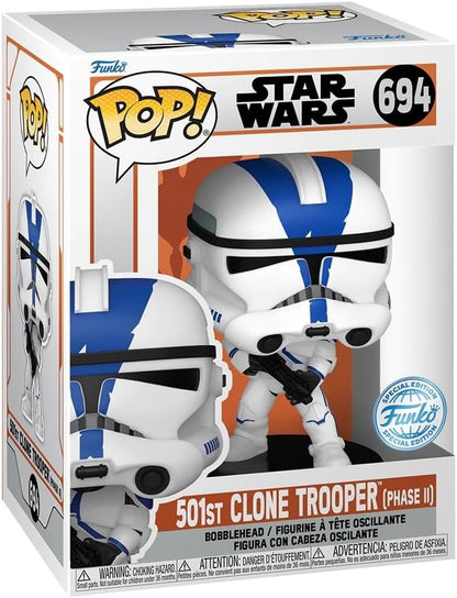 Funko 76682 Pop! Star Wars: The Mandalorian - 501st Clone Trooper Phase II (Special Edition) #694
