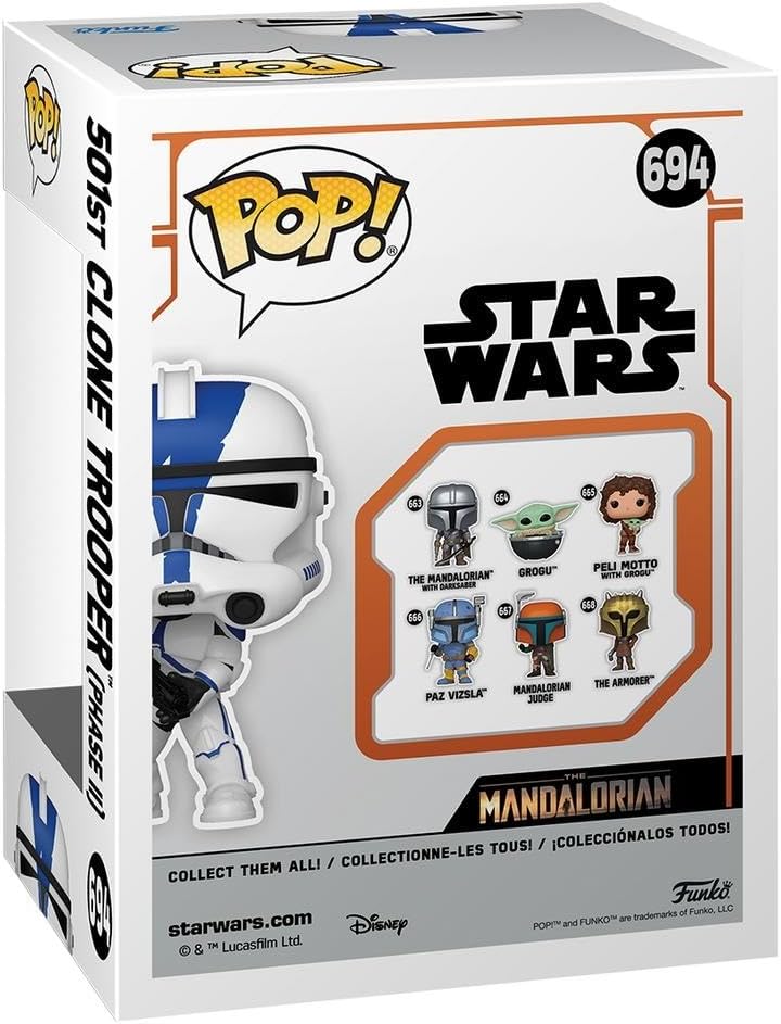 Funko 76682 Pop! Star Wars: The Mandalorian - 501st Clone Trooper Phase II (Special Edition) #694