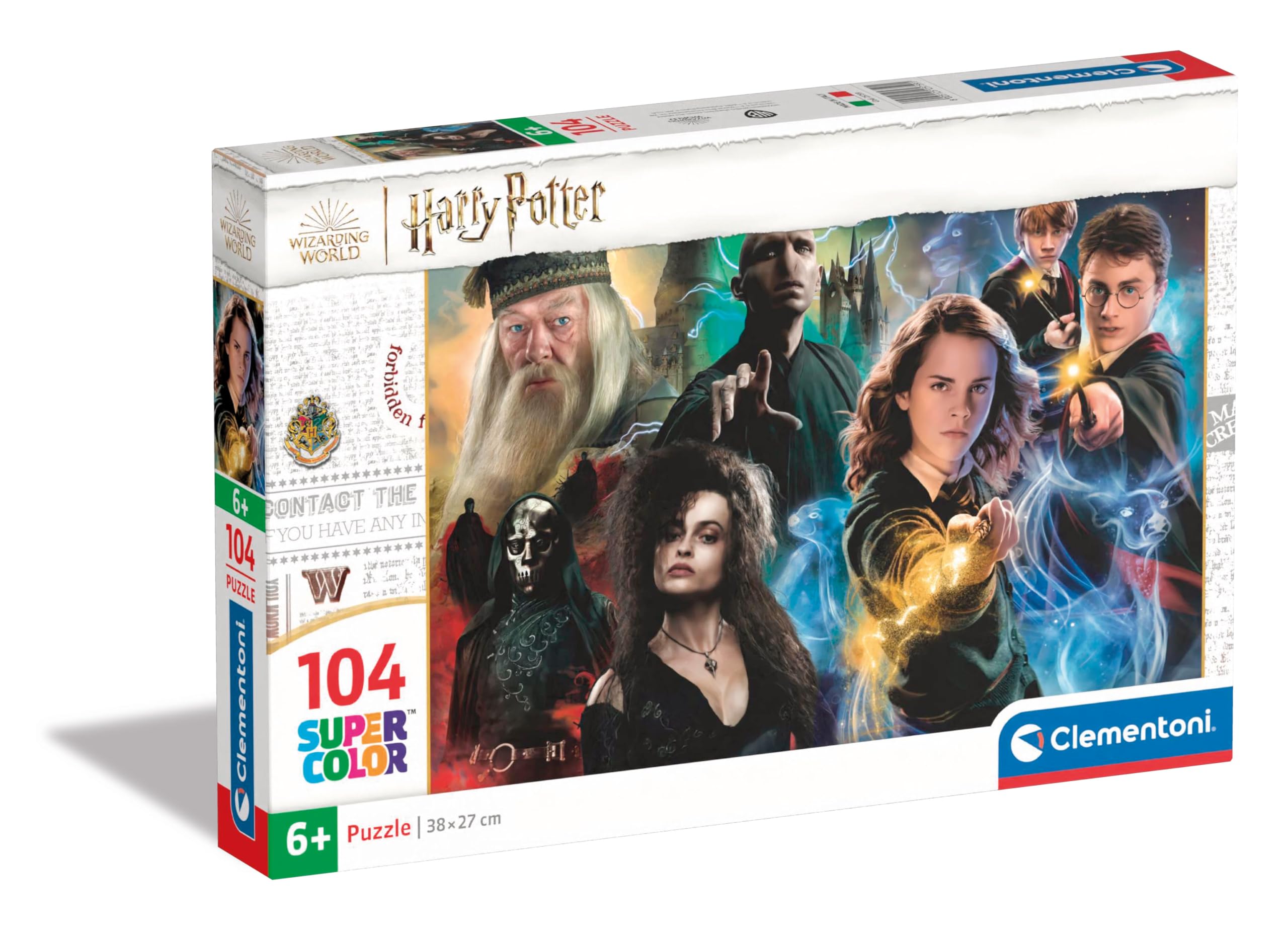 Clementoni Jigsaw Puzzle Harry Potter 104 Pieces - Supercolor Puzzle For Children 6-8 Years, Cartoon, Hogwarts, Gift For Boy/Girls, Puzzle For Kids, Made In Italy, 25759