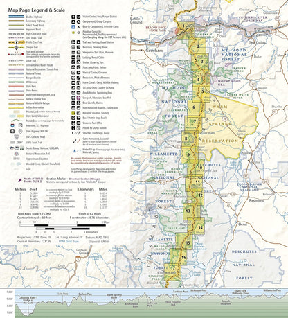 Pacific Crest Trail: Oregon N: Topographic Map Guide (National Geographic Topographic Map Guide