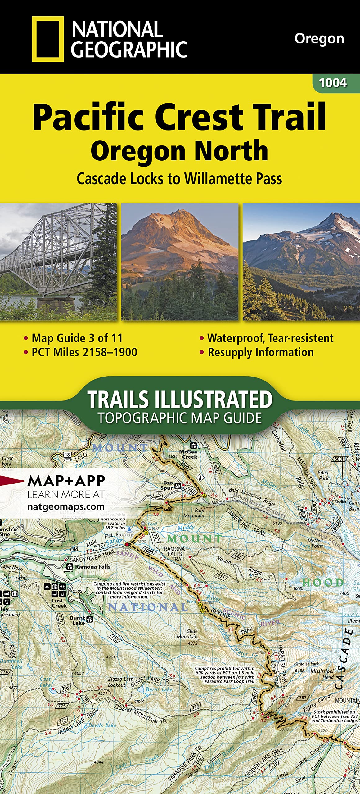 Pacific Crest Trail: Oregon N: Topographic Map Guide (National Geographic Topographic Map Guide