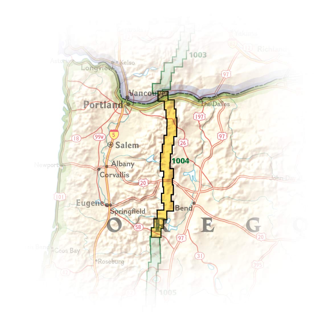Pacific Crest Trail: Oregon N: Topographic Map Guide (National Geographic Topographic Map Guide