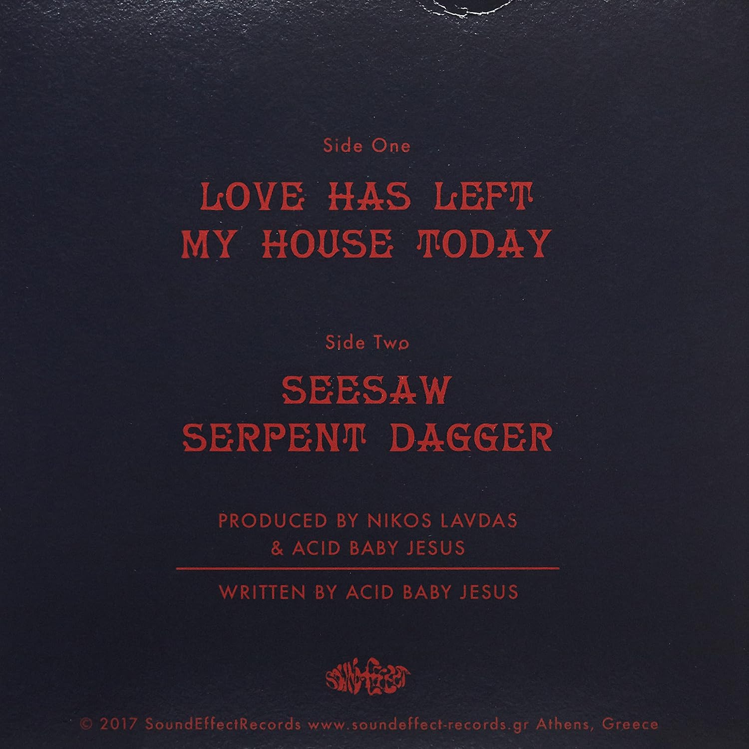 (Black) Love Has Left My House Today