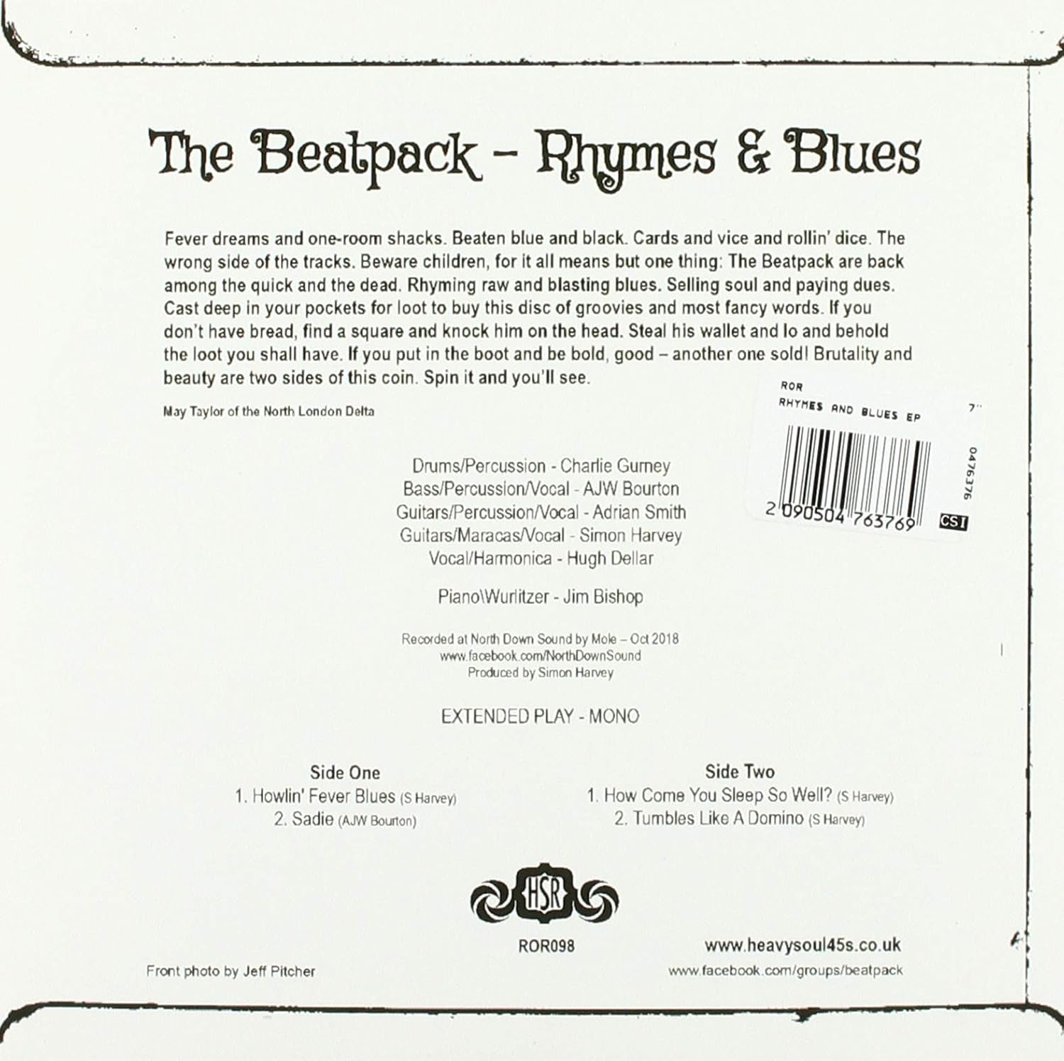 The Beatpack - Rhymes And Blues Ep (7 Single)