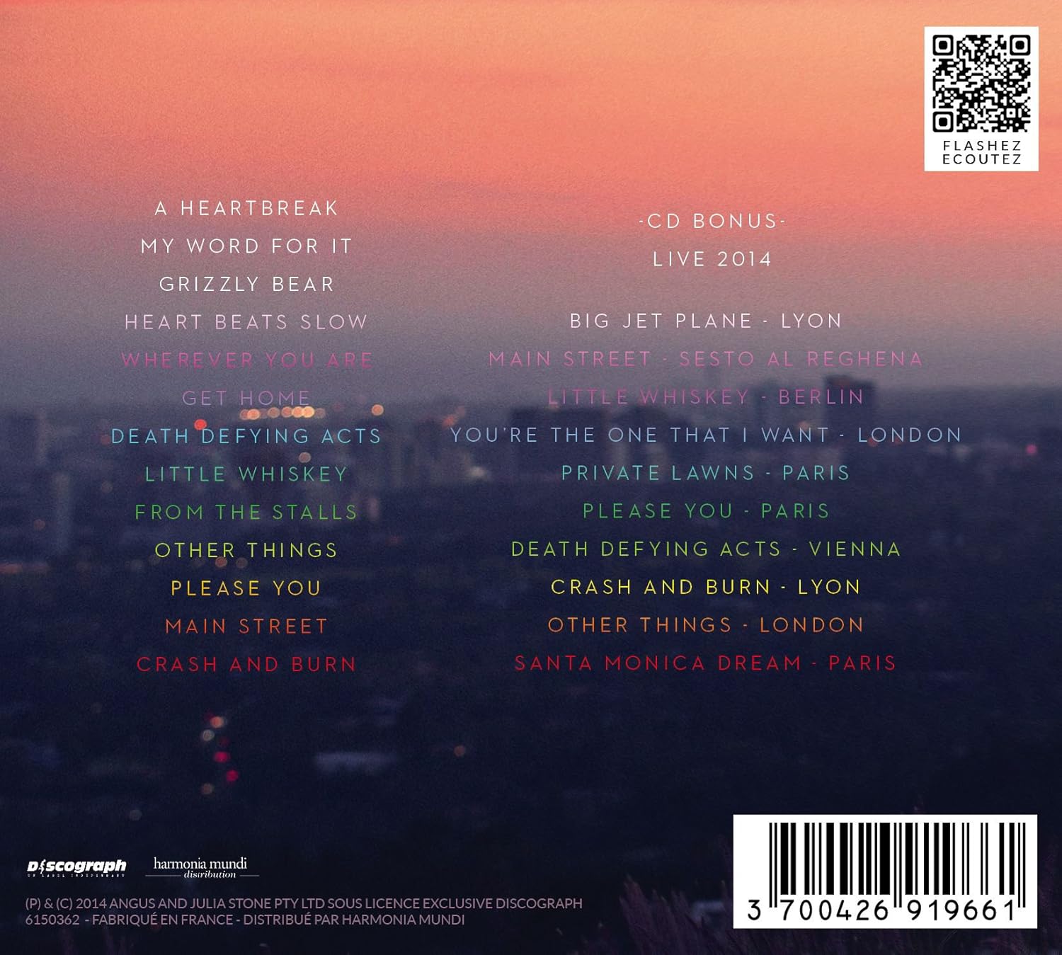 Angus & Julia Stone + Live 2014