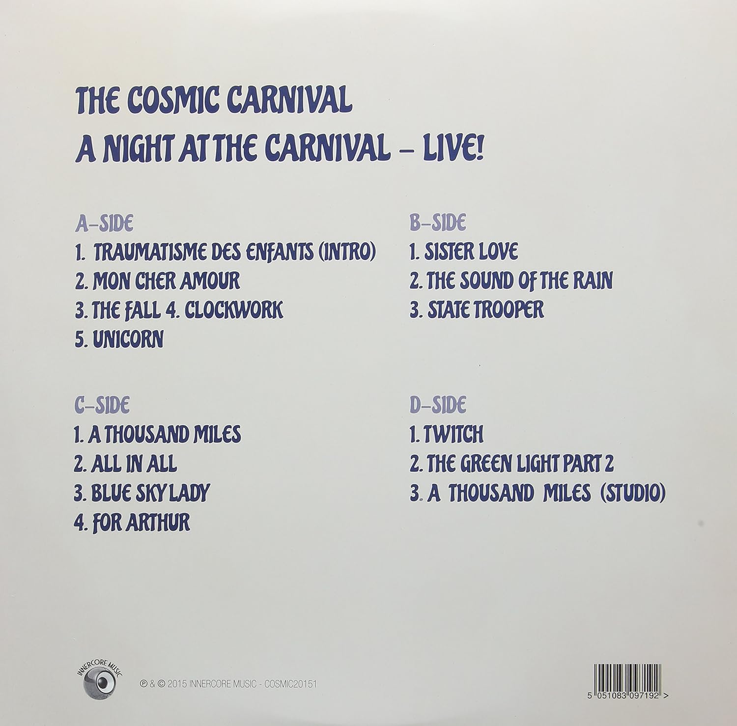 Cosmic Carnival - A Night At The Carnival - Live! (7 LP)