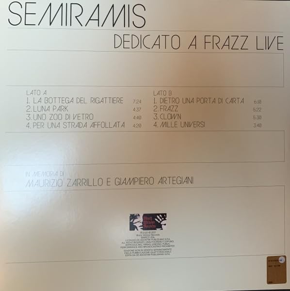 Dedicato A Frazz Live