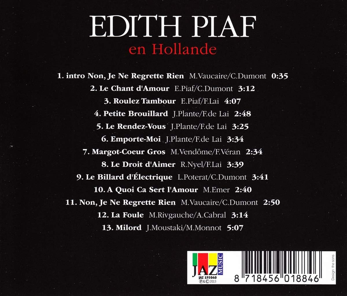 EDITH PIAF EN HOLLANDE