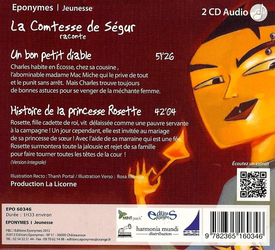 LA COMTESSE DE SEGUR RACONTE UN BON PETIT DIABLE/HISTOIRE DE LA PRINCESSE ROSETTE