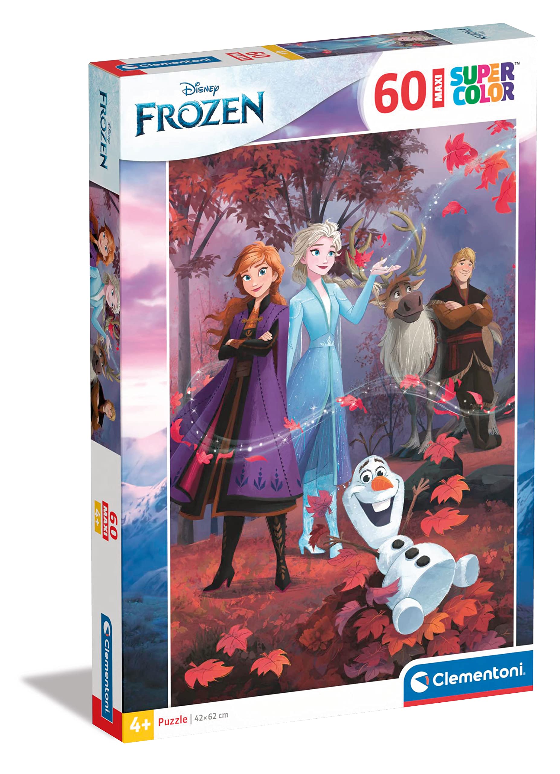 Clementoni - 26474 - Supercolor Puzzle - Disney Frozen - Puzzle 60 Maxi Teile Ab