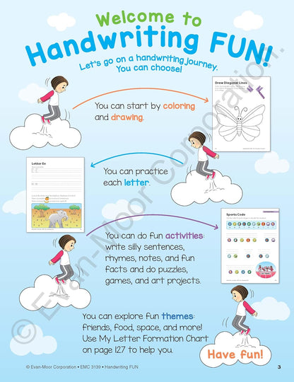 Handwriting Fun!, Grade K - 6 Workbook