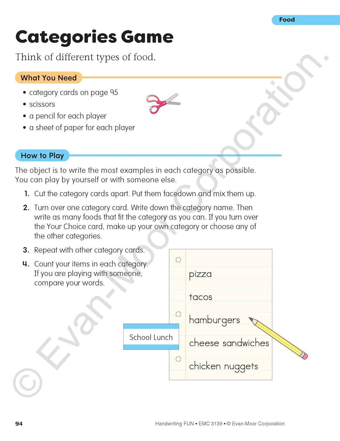 Handwriting Fun!, Grade K - 6 Workbook